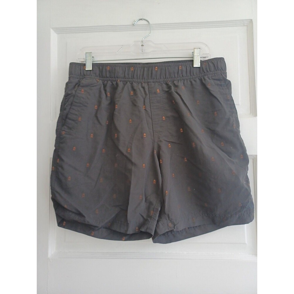 The North Face swim trunks shorts M grey w/ orange campfire outdoor beach pool